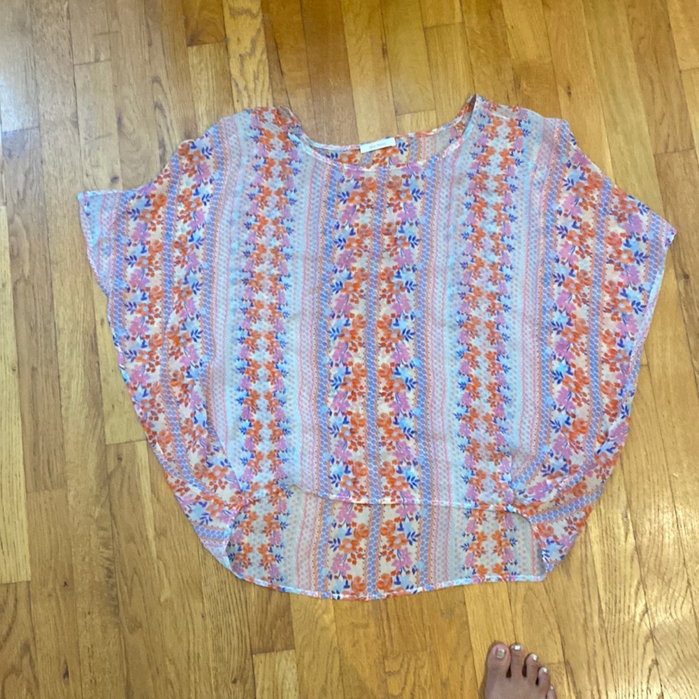 Ella Moss sheer floral top